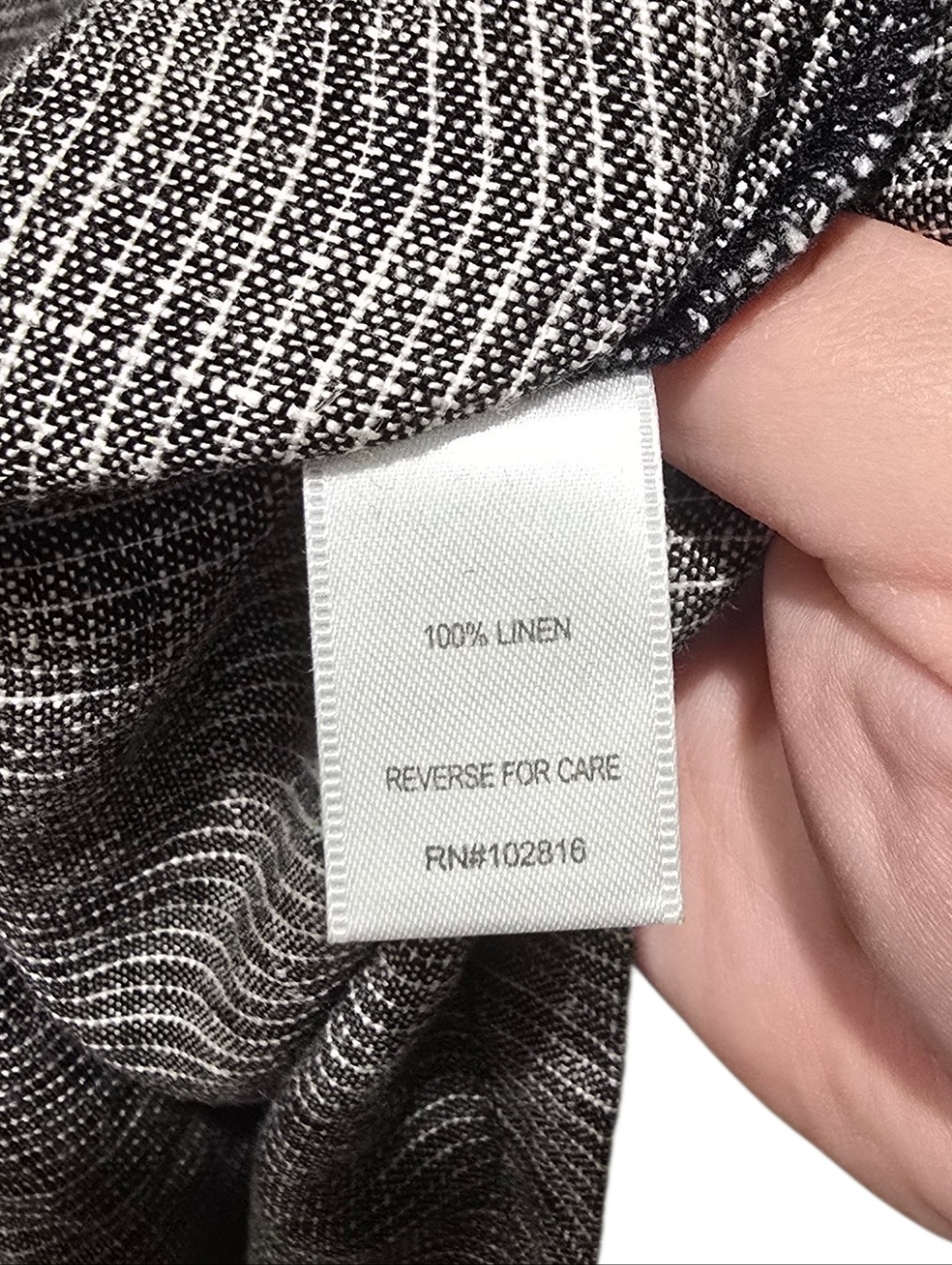 Garnet Hill 100% Linen Gray Heathered Dropwaist Short-Sleeve Midi Dress - Picture 6 of 9